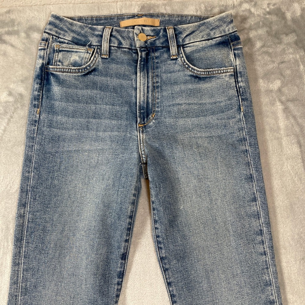 Joes Jeans Size 27 Hi Rise Honey Curvy Bootcut Medium Wash Raw Hem Denim View 2